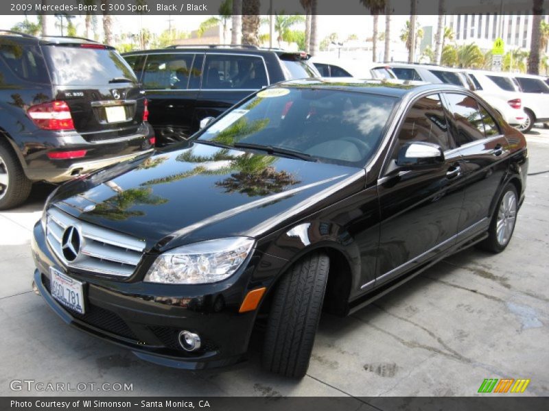 Black / Black 2009 Mercedes-Benz C 300 Sport