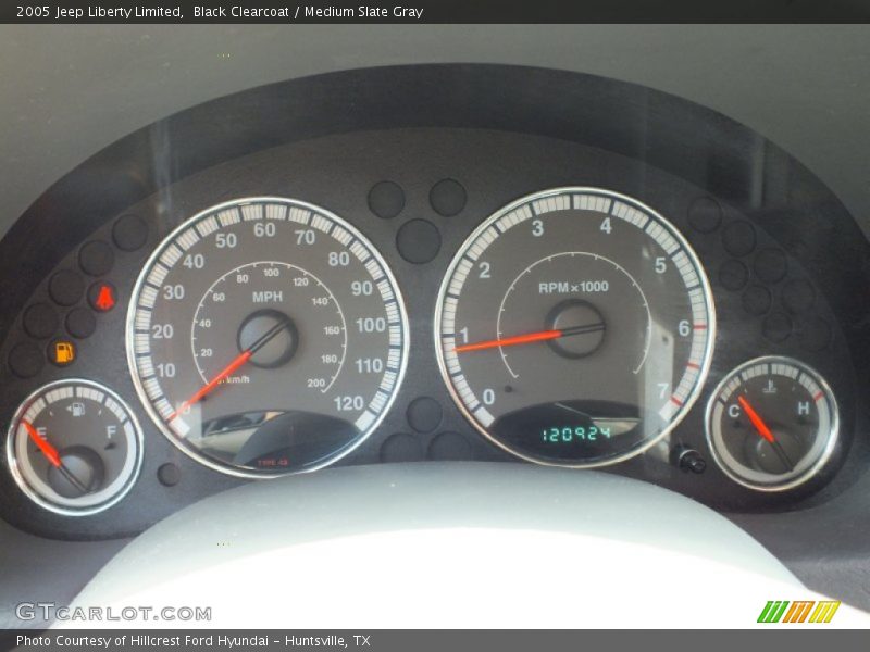 Black Clearcoat / Medium Slate Gray 2005 Jeep Liberty Limited