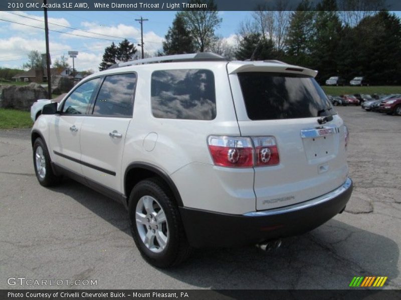 White Diamond Tricoat / Light Titanium 2010 GMC Acadia SLE AWD