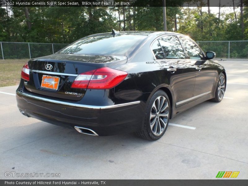 Black Noir Pearl / Jet Black 2012 Hyundai Genesis 5.0 R Spec Sedan