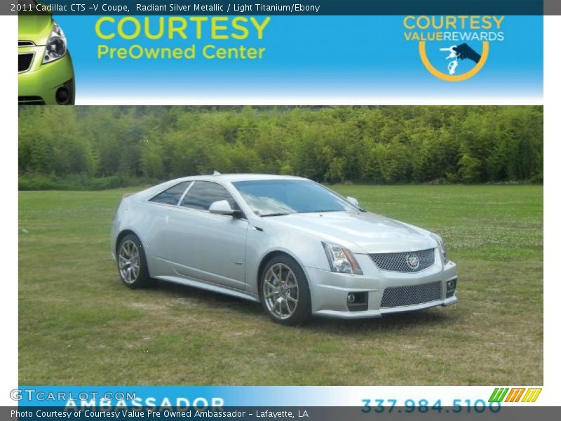Radiant Silver Metallic / Light Titanium/Ebony 2011 Cadillac CTS -V Coupe