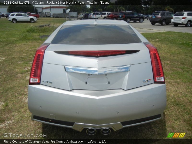 Radiant Silver Metallic / Light Titanium/Ebony 2011 Cadillac CTS -V Coupe