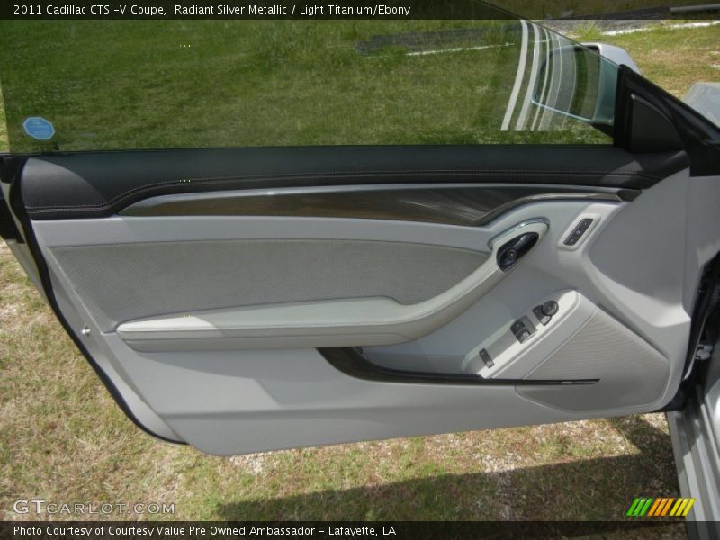 Radiant Silver Metallic / Light Titanium/Ebony 2011 Cadillac CTS -V Coupe