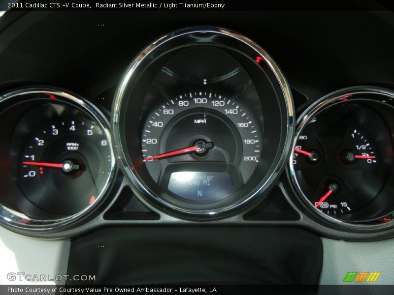 Radiant Silver Metallic / Light Titanium/Ebony 2011 Cadillac CTS -V Coupe