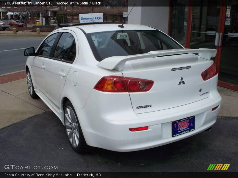 Wicked White Satin / Black 2009 Mitsubishi Lancer GTS