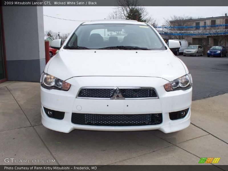 Wicked White Satin / Black 2009 Mitsubishi Lancer GTS