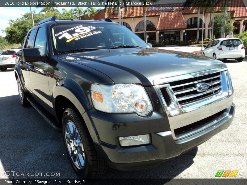Black Pearl Slate Metallic / Charcoal Black 2010 Ford Explorer Sport Trac Limited