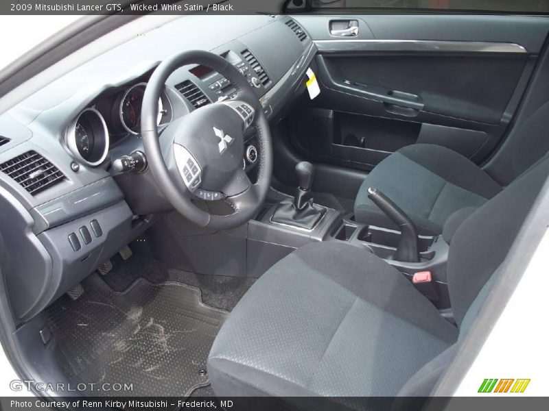 Wicked White Satin / Black 2009 Mitsubishi Lancer GTS