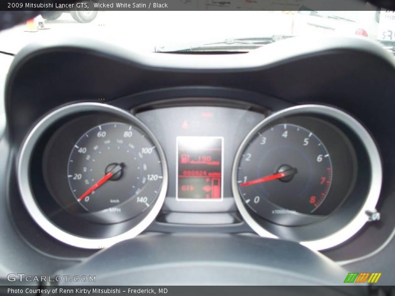 Wicked White Satin / Black 2009 Mitsubishi Lancer GTS