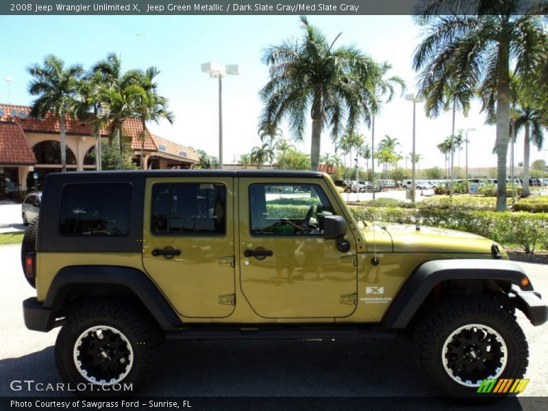 Jeep Green Metallic / Dark Slate Gray/Med Slate Gray 2008 Jeep Wrangler Unlimited X