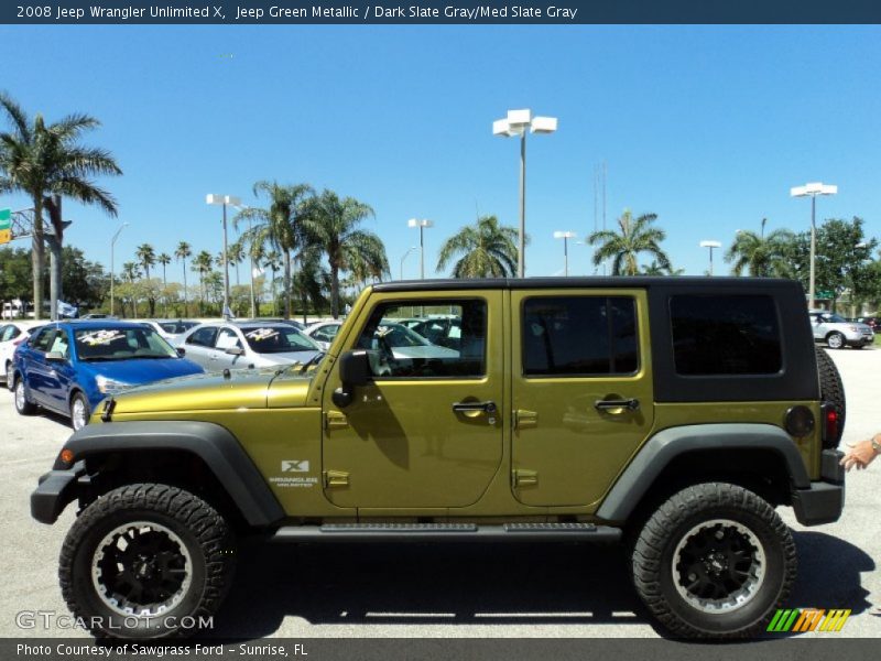 Jeep Green Metallic / Dark Slate Gray/Med Slate Gray 2008 Jeep Wrangler Unlimited X