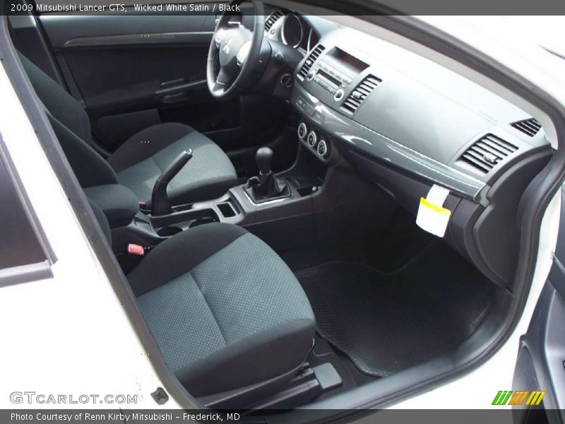 Wicked White Satin / Black 2009 Mitsubishi Lancer GTS