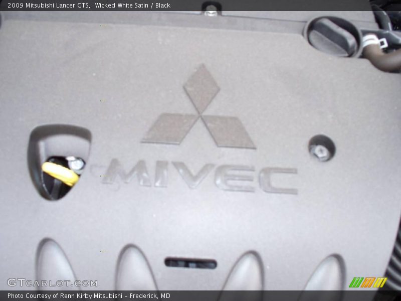Wicked White Satin / Black 2009 Mitsubishi Lancer GTS
