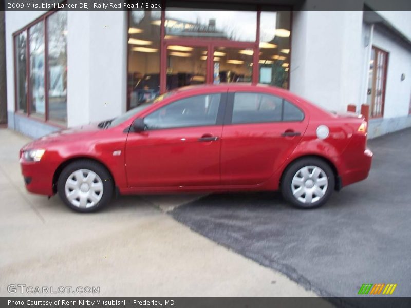 Rally Red Pearl / Black 2009 Mitsubishi Lancer DE