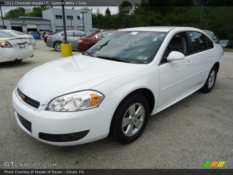 Summit White / Gray 2011 Chevrolet Impala LT