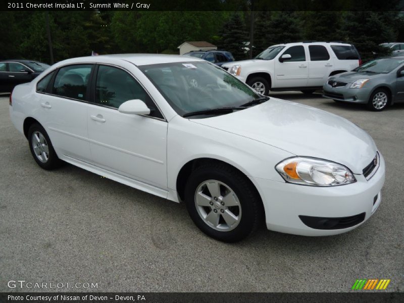 Summit White / Gray 2011 Chevrolet Impala LT