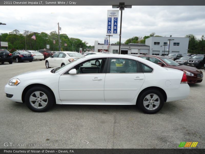 Summit White / Gray 2011 Chevrolet Impala LT