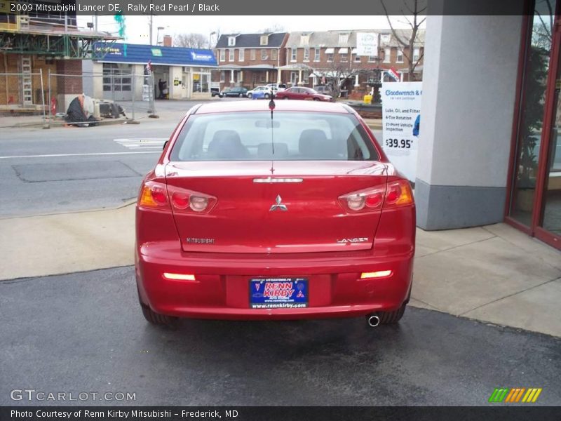 Rally Red Pearl / Black 2009 Mitsubishi Lancer DE
