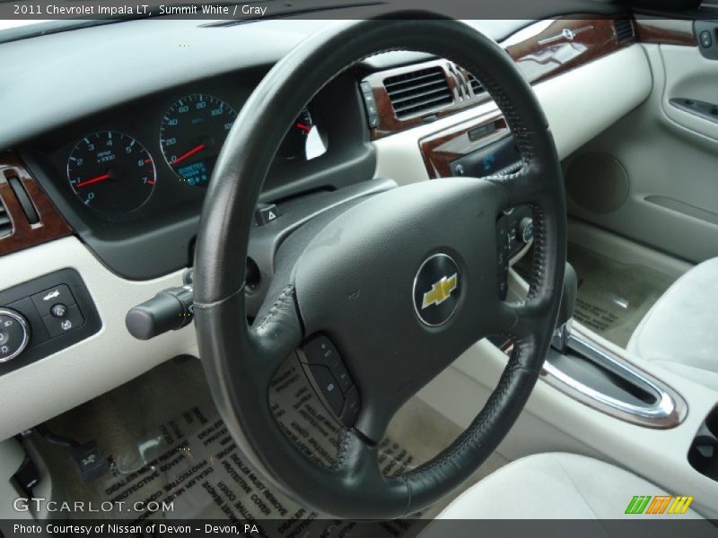 Summit White / Gray 2011 Chevrolet Impala LT