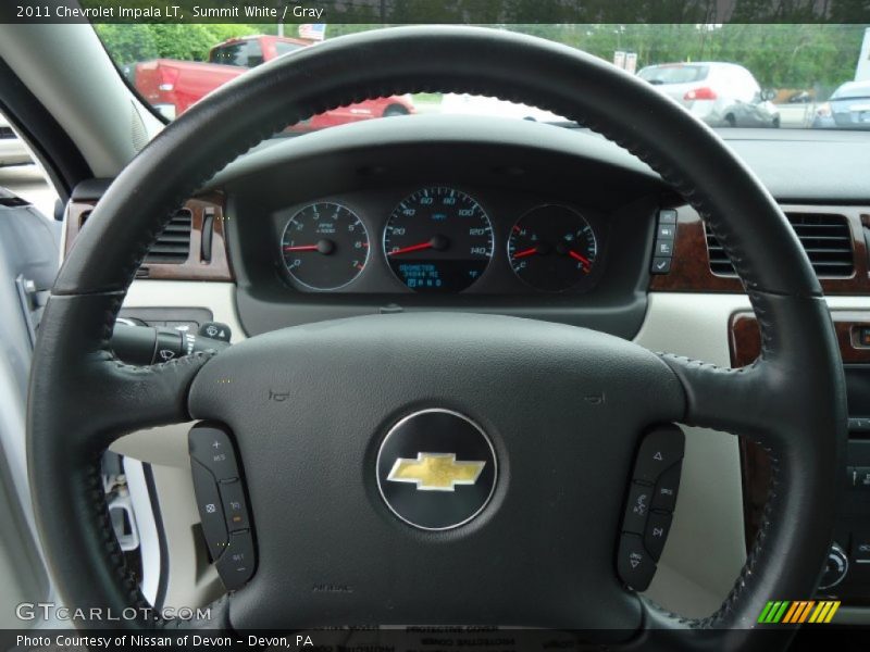 Summit White / Gray 2011 Chevrolet Impala LT