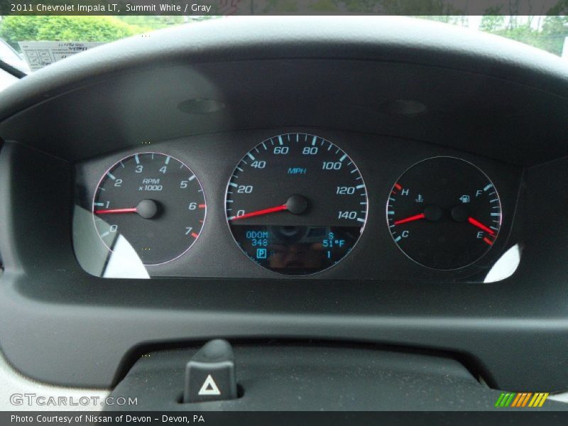 Summit White / Gray 2011 Chevrolet Impala LT