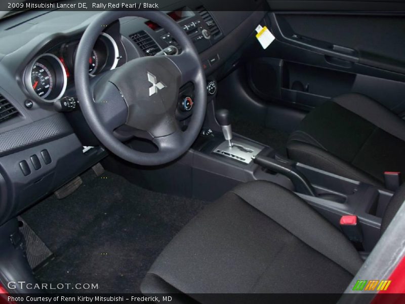 Rally Red Pearl / Black 2009 Mitsubishi Lancer DE