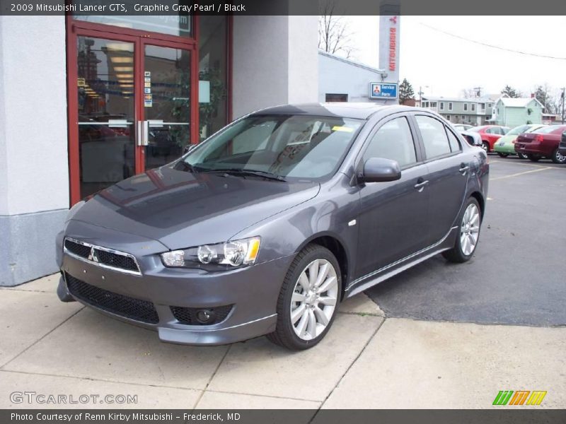 Graphite Gray Pearl / Black 2009 Mitsubishi Lancer GTS