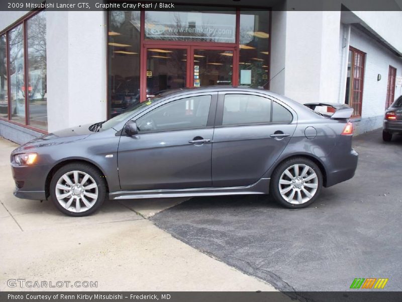 Graphite Gray Pearl / Black 2009 Mitsubishi Lancer GTS