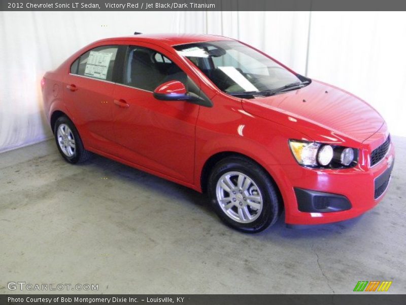 Victory Red / Jet Black/Dark Titanium 2012 Chevrolet Sonic LT Sedan