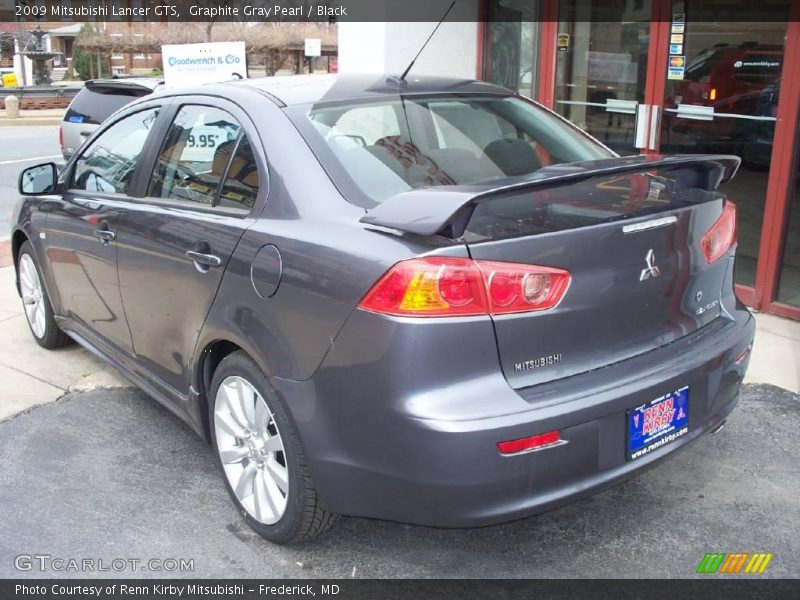 Graphite Gray Pearl / Black 2009 Mitsubishi Lancer GTS