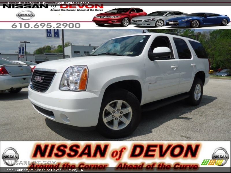 Summit White / Ebony 2012 GMC Yukon SLT 4x4