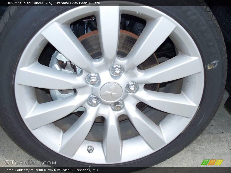 Graphite Gray Pearl / Black 2009 Mitsubishi Lancer GTS