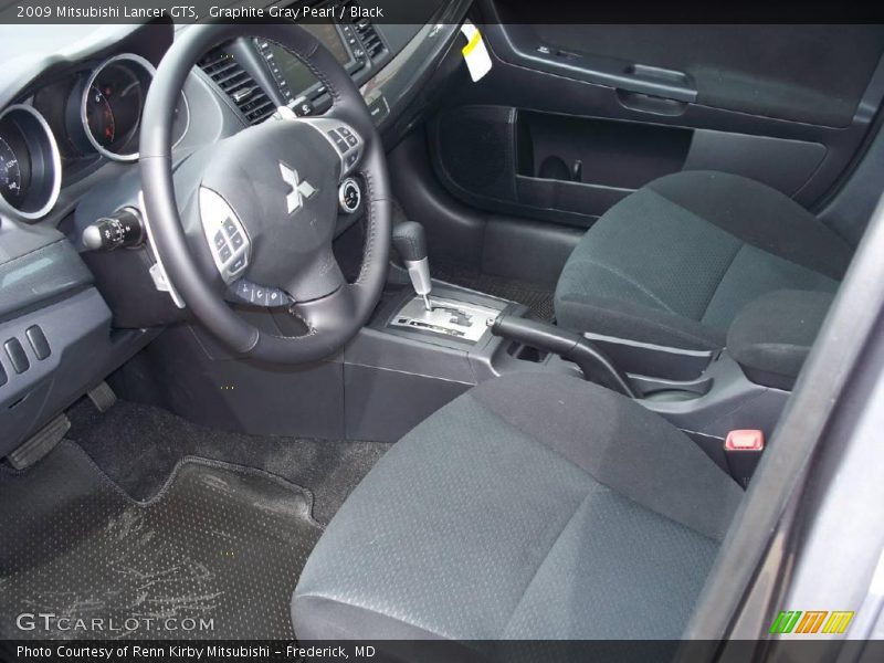 Graphite Gray Pearl / Black 2009 Mitsubishi Lancer GTS