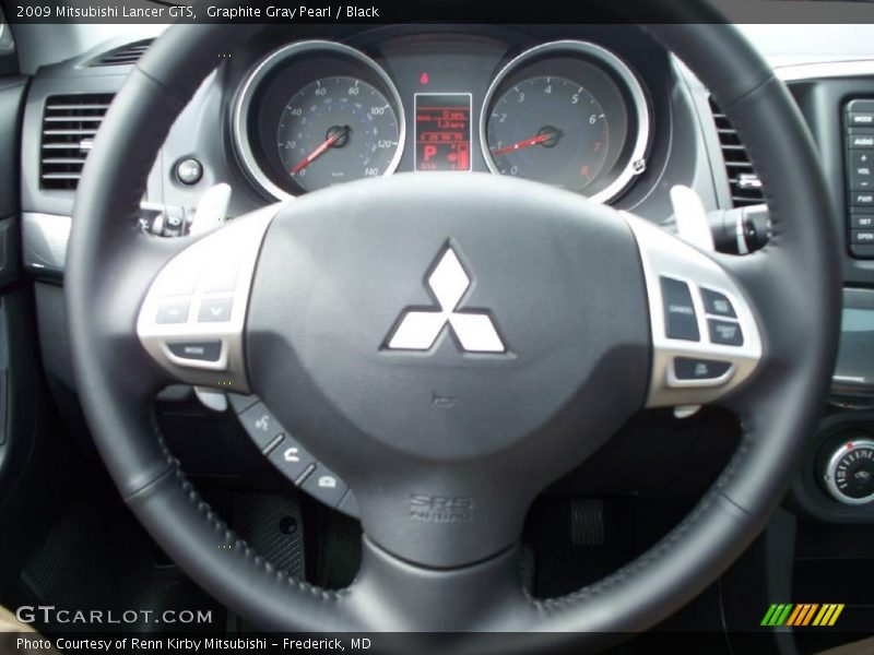 Graphite Gray Pearl / Black 2009 Mitsubishi Lancer GTS