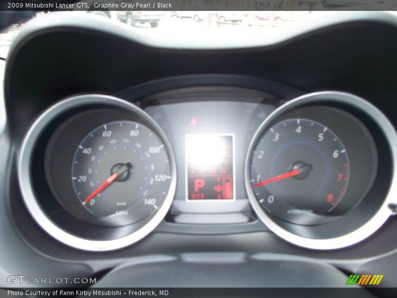 Graphite Gray Pearl / Black 2009 Mitsubishi Lancer GTS