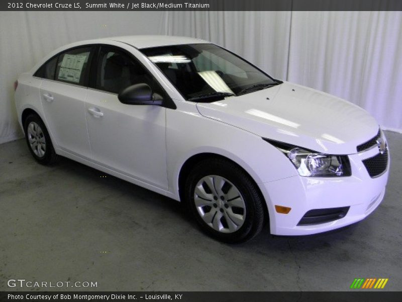 Summit White / Jet Black/Medium Titanium 2012 Chevrolet Cruze LS