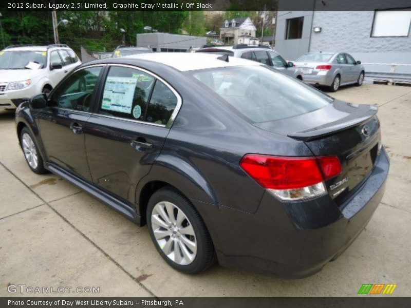 Graphite Gray Metallic / Off Black 2012 Subaru Legacy 2.5i Limited