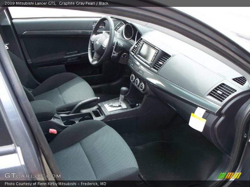 Graphite Gray Pearl / Black 2009 Mitsubishi Lancer GTS