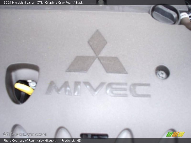 Graphite Gray Pearl / Black 2009 Mitsubishi Lancer GTS
