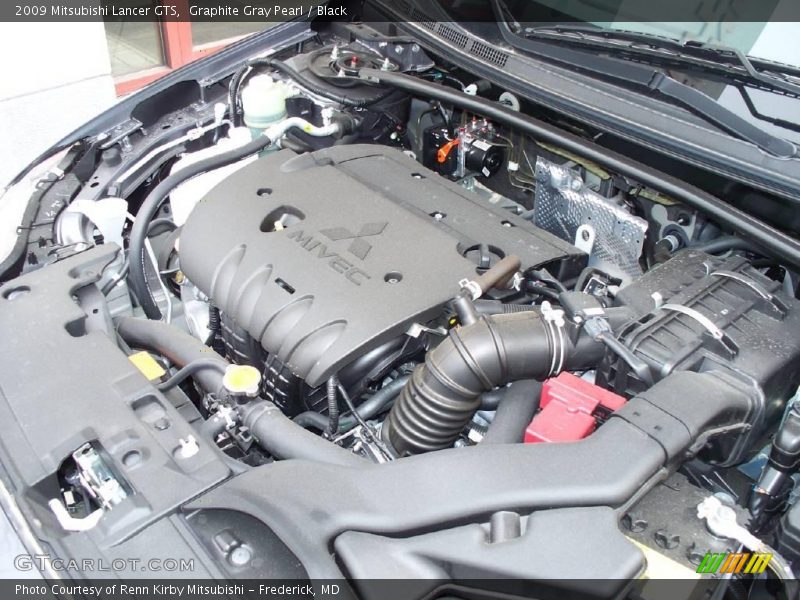 Graphite Gray Pearl / Black 2009 Mitsubishi Lancer GTS
