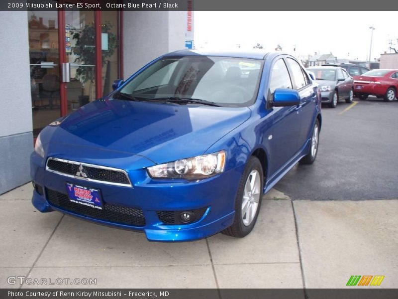 Octane Blue Pearl / Black 2009 Mitsubishi Lancer ES Sport