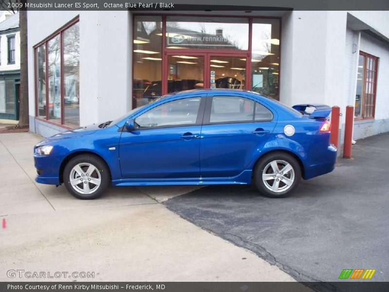 Octane Blue Pearl / Black 2009 Mitsubishi Lancer ES Sport