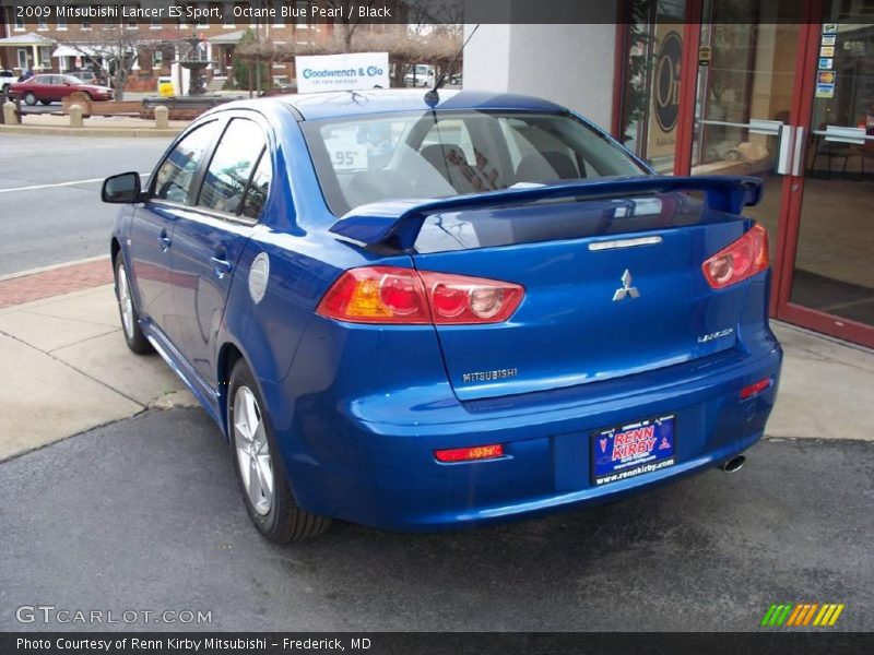 Octane Blue Pearl / Black 2009 Mitsubishi Lancer ES Sport
