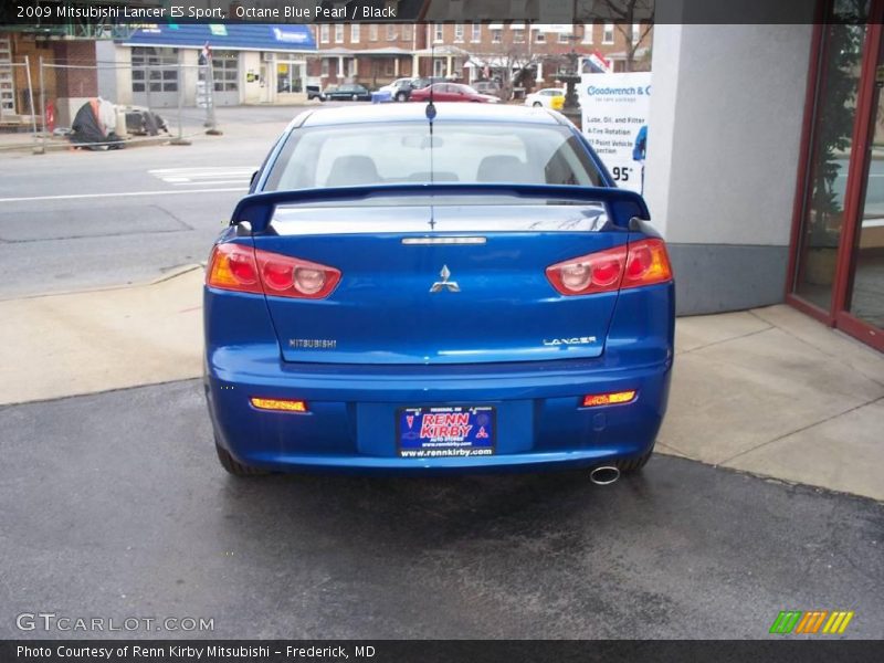 Octane Blue Pearl / Black 2009 Mitsubishi Lancer ES Sport