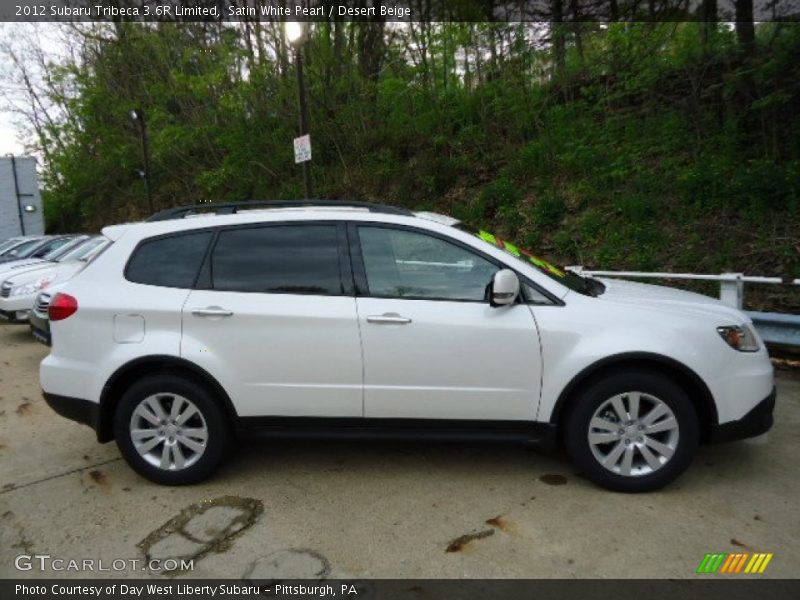 Satin White Pearl / Desert Beige 2012 Subaru Tribeca 3.6R Limited