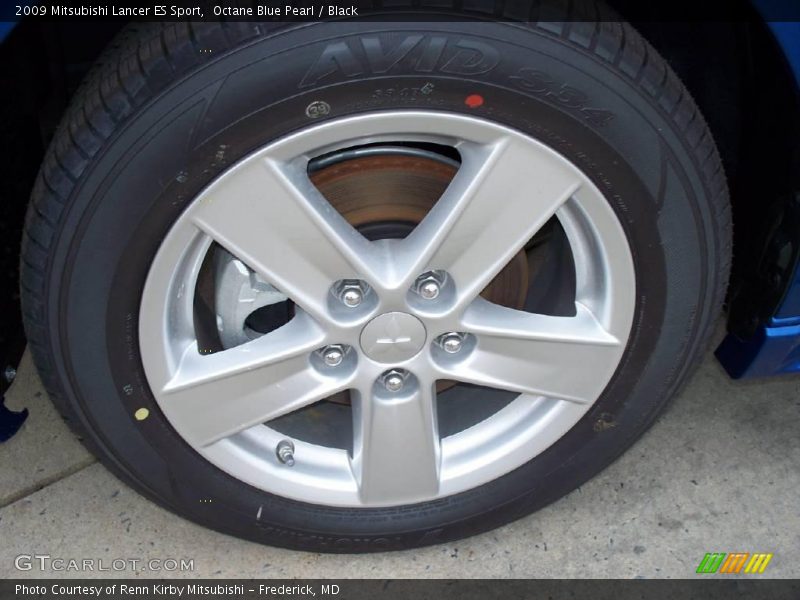 Octane Blue Pearl / Black 2009 Mitsubishi Lancer ES Sport
