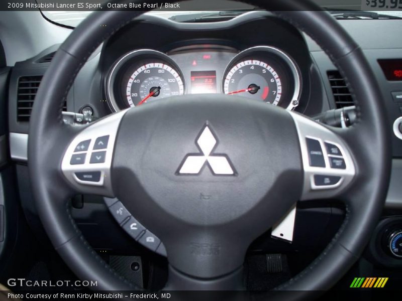 Octane Blue Pearl / Black 2009 Mitsubishi Lancer ES Sport