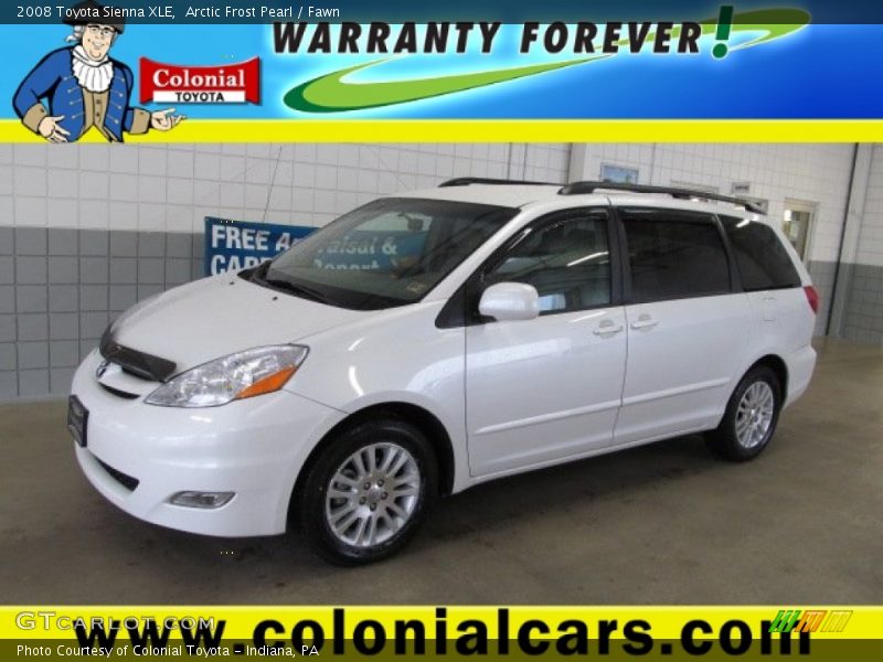 Arctic Frost Pearl / Fawn 2008 Toyota Sienna XLE