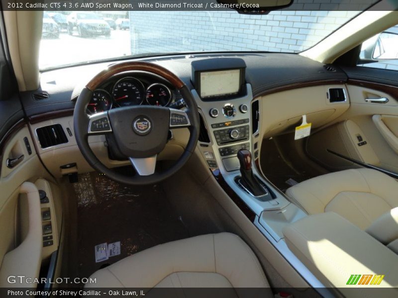 White Diamond Tricoat / Cashmere/Cocoa 2012 Cadillac CTS 4 3.6 AWD Sport Wagon