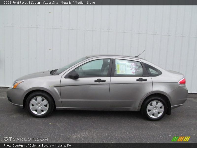 Vapor Silver Metallic / Medium Stone 2008 Ford Focus S Sedan